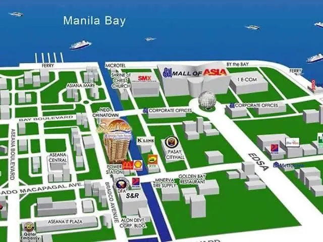 Apartment 1003 Staycation At Solemare Parksuites Tower B Near Dfa, Moa, Parqual Mall, Ayala Mall & Naia